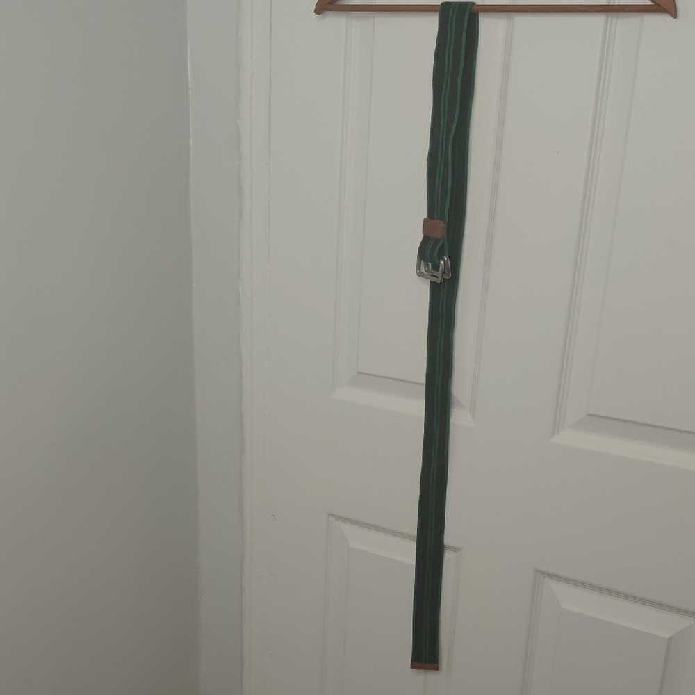 Polo by Ralph Lauren Green Belt with Silver Buckle